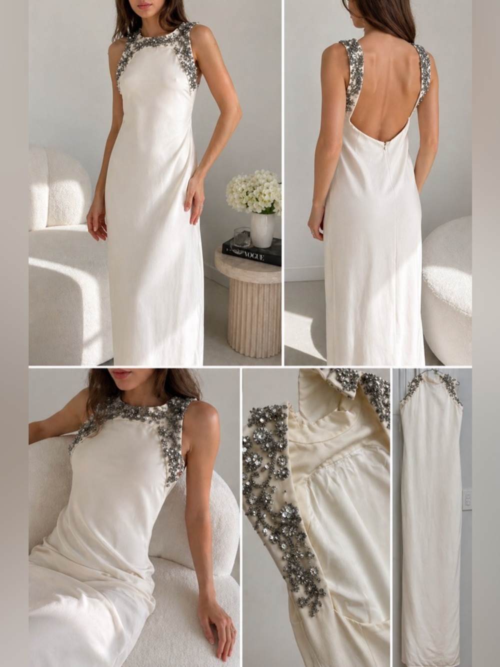 Marchesa Notte Women's Cream Maxi Dress